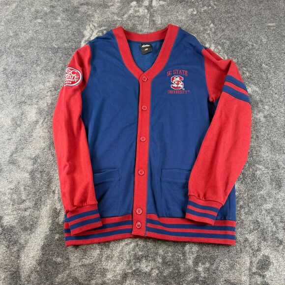 Big Boy HeadGear SC State University Patch Embroidered Cardigan Men's L Red - Picture 1 of 11